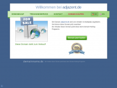 Screenshot der Domain adjazent.de