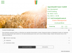 Screenshot der Domain agrarhandel-sauer.de