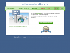 Screenshot der Domain ahlroos.de