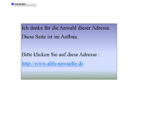 Screenshot der Domain ahls-anwalt.de