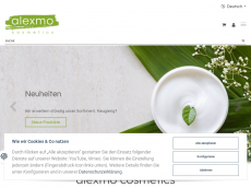 Screenshot der Domain alexmo-cosmetics.de