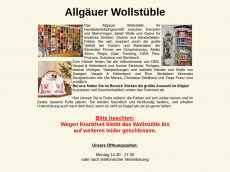 Screenshot der Domain allgaeuer-wollstueble.de