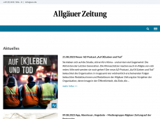 Screenshot der Domain allgaeuer-zeitungs-verlag.de