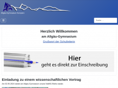 Screenshot der Domain allgaeugymnasium.de