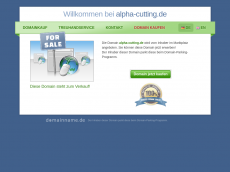 Screenshot der Domain alpha-cutting.de
