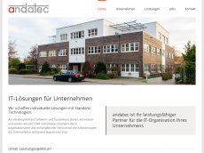 Screenshot der Domain andatec.de