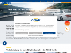 Screenshot von arcd.de