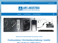 Screenshot der Domain ars-akustika.com