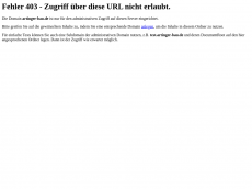 Screenshot der Domain artinger-bau.de