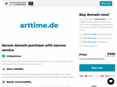 Screenshot der Domain arttime.de