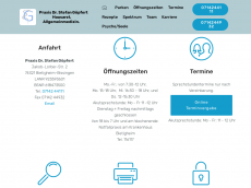 Screenshot der Domain arzt-bietigheim.de