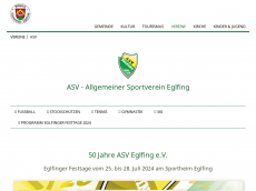 Screenshot der Domain asv-eglfing.de