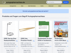 Screenshot der Domain autographennachlass.de