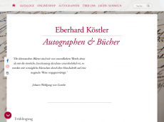 Screenshot der Domain autographs.de