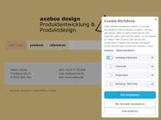 Screenshot der Domain axebos.de