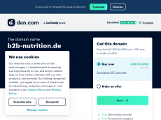 Screenshot der Domain b2b-nutrition.de