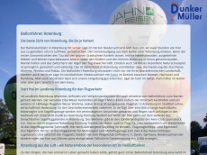Screenshot der Domain ballonfahren-rotenburg.de