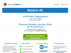 Screenshot der Domain banjoo.de