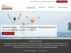Screenshot der Domain baugeldexperten.de