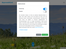 Screenshot der Domain bayerwaldcard.de