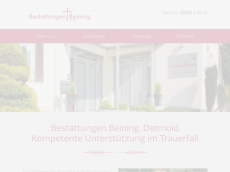 Screenshot der Domain bestattungen-beining.de