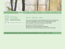 Screenshot der Domain bestattungen-huether.de