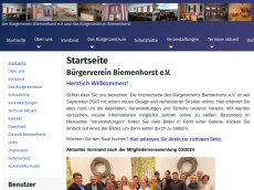 Screenshot der Domain biemenhorst.de