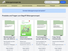 Screenshot der Domain bildungsmonopol.de