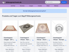 Screenshot der Domain bildungsnachweis.de