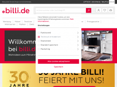Screenshot der Domain billihomestore.de