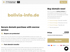 Screenshot der Domain bolivia-info.de