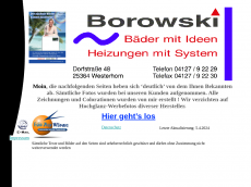 Screenshot der Domain borowskibaeder.de