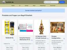 Screenshot der Domain bratfett.de