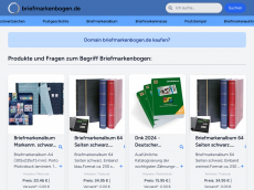 Screenshot der Domain briefmarkenbogen.de