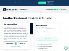 Screenshot der Domain brotbackautomat-test.de