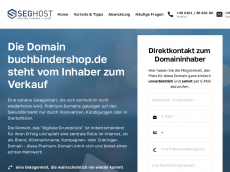 Screenshot der Domain buchbindershop.de