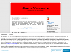 Screenshot der Domain bueroahrens.wordpress.com