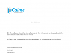 Screenshot der Domain calme-akustiksysteme.de
