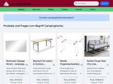 Screenshot der Domain campingtische.de