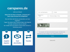 Screenshot der Domain carspares.de