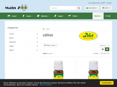 Screenshot der Domain cdvet-shop.eu