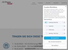 Screenshot der Domain ce-praxistage.de