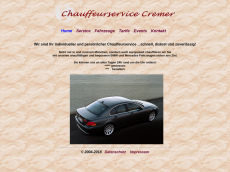 Screenshot der Domain chauffeurservicecremer.de