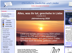 Screenshot der Domain christliche-gedichte.de