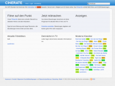 Screenshot der Domain cinerate.de