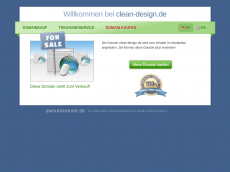 Screenshot der Domain clean-design.de