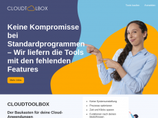 Screenshot von cloudtoolbox.de