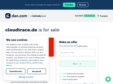 Screenshot der Domain cloudtrace.de