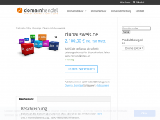 Screenshot der Domain clubausweis.de