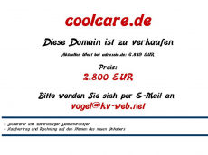 Screenshot der Domain coolcare.de